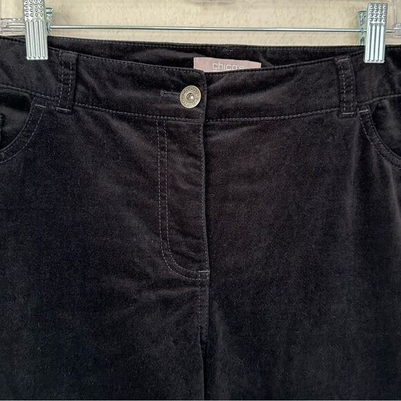 Chico's Velvet Black Fly-Front Jeggings, Size 12 - Picture 3 of 11